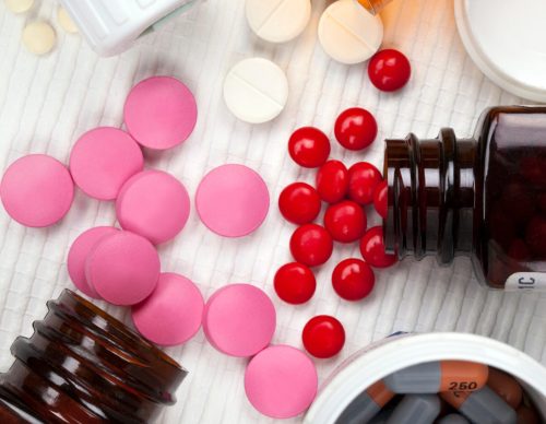 Pills, tablets and capsules used by the medical profession in the treatment of illness.